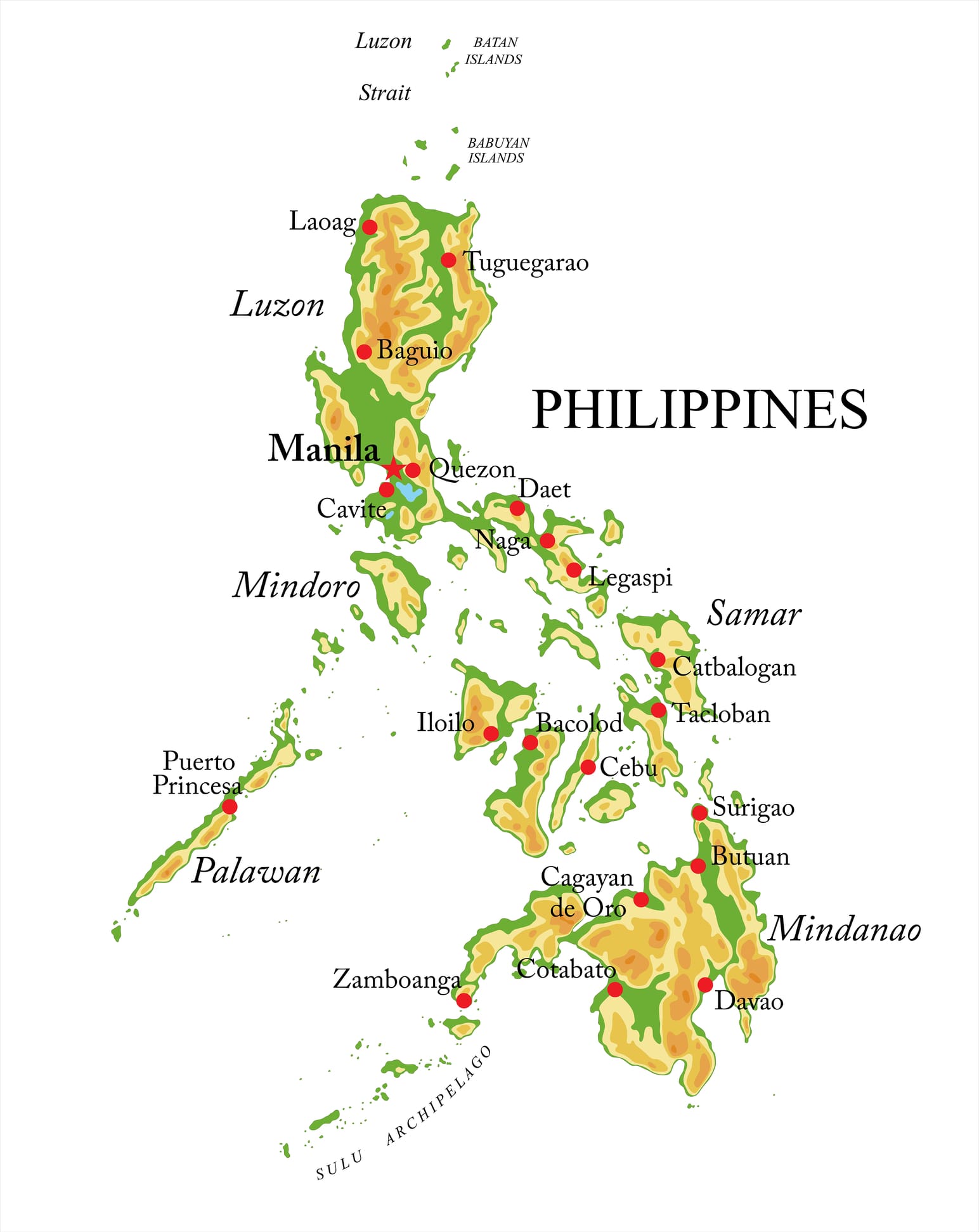philippines map islands